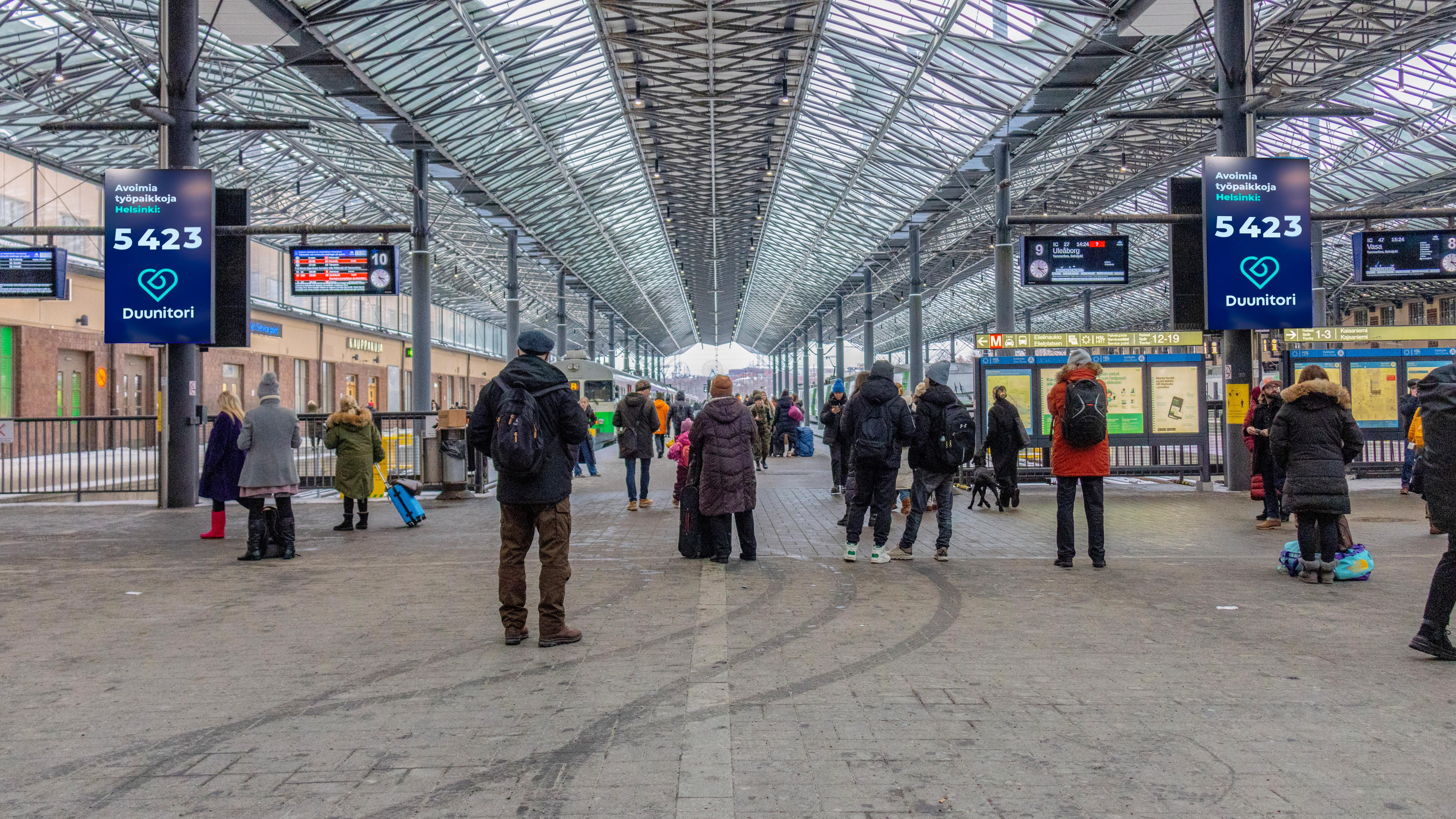 Duunitori Helsingin päärautatieasema vko 7 diginäyttö