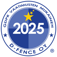 GDPR tarkastettu D-Fence 2025