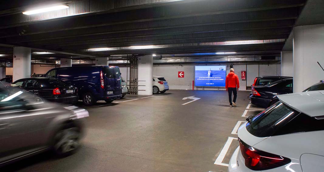 Q-park Stockmann Tampere Diginäyttö Silja line